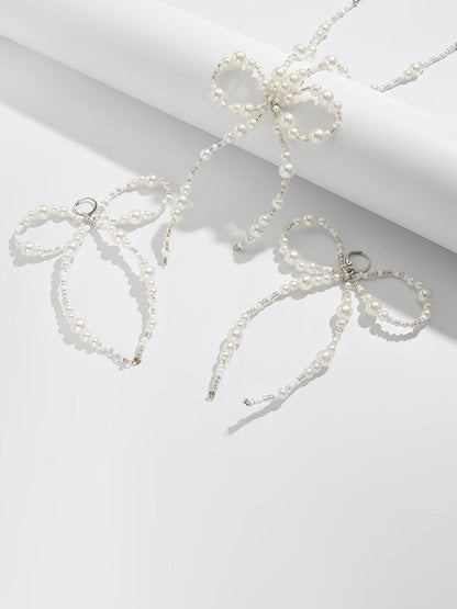 Bowknot Drop Earrings + Necklaces Accessories