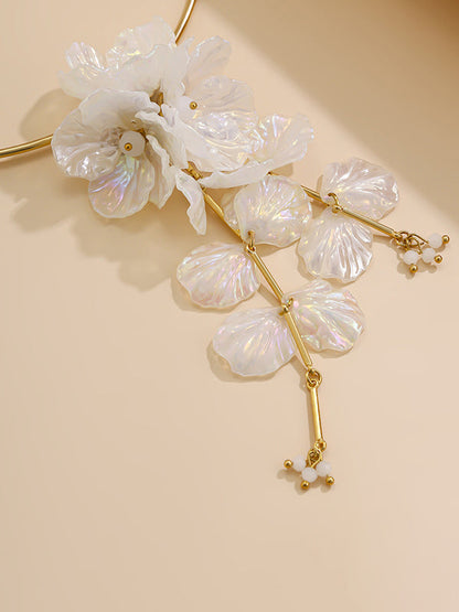 Beaded Flower Shape Earrings Accessories