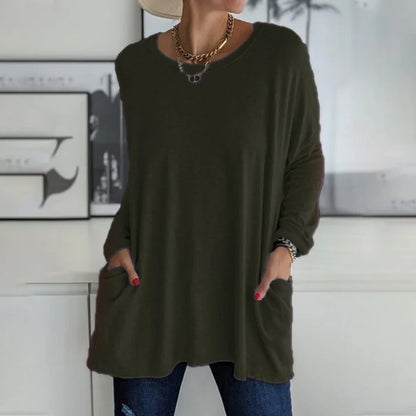 Ruby | Women's Oversized Long Sleeve Tunic Top with Pockets