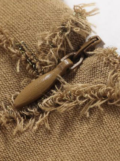 Bodycon Long Sleeves Checkered Solid Color Textured Zipper Half Turtleneck Maxi Dresses