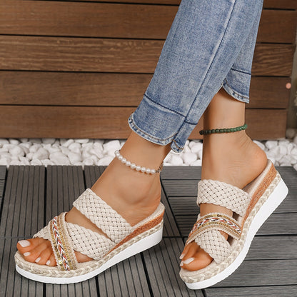 Beatrice | Women's Woven Slip-On Sandals