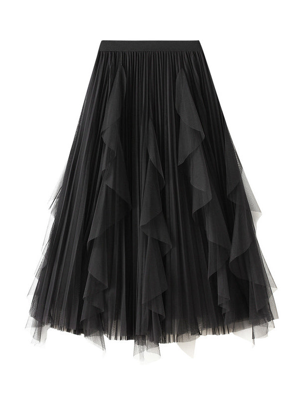 Original Stylish 7 Colors Falbala Gauze Skirt