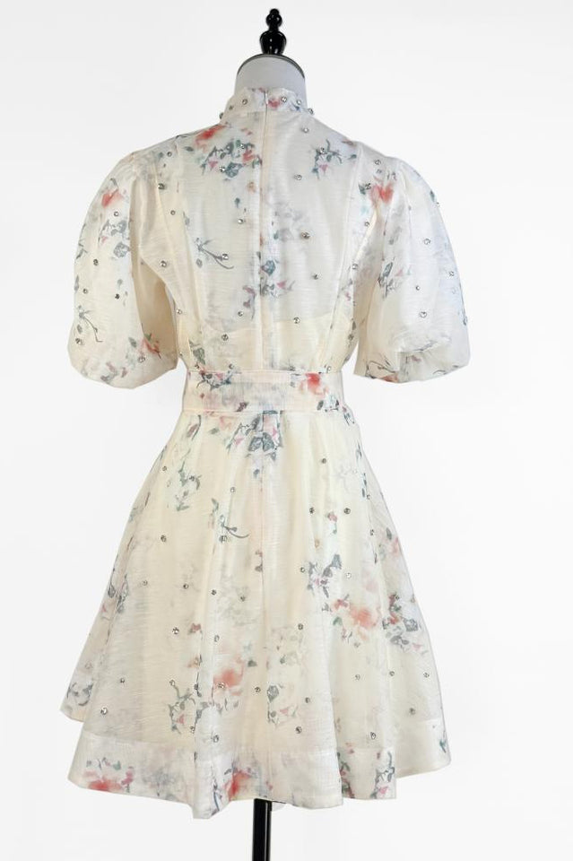 Caroline Floral Print Mini Dress