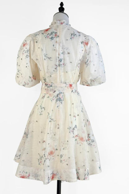 Caroline Floral Print Mini Dress