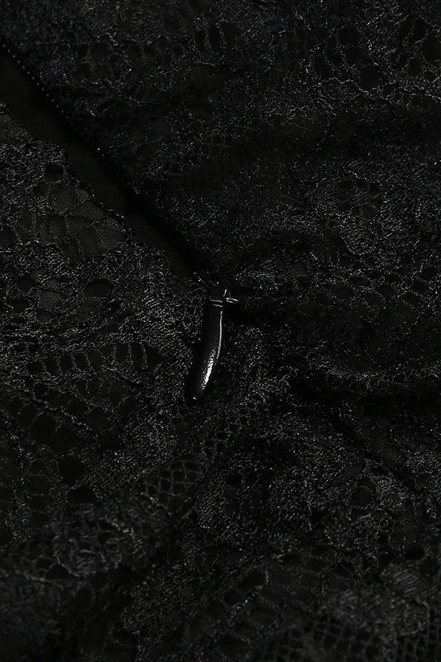 Dario Flower Plunge Lace Maxi Dress