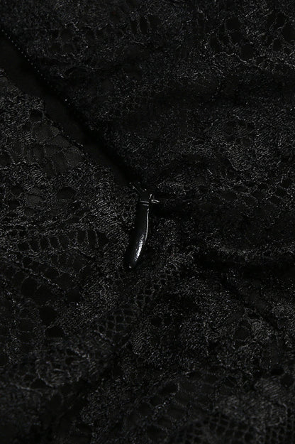 Dario Flower Plunge Lace Maxi Dress