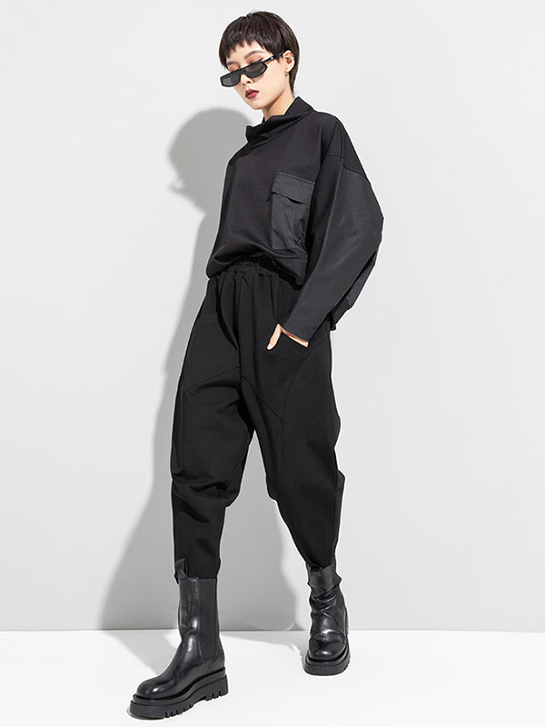Stylish Solid Elasticity Harem Pants