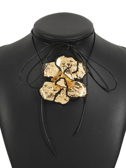 Flower Shape Tied Necklaces Accessories