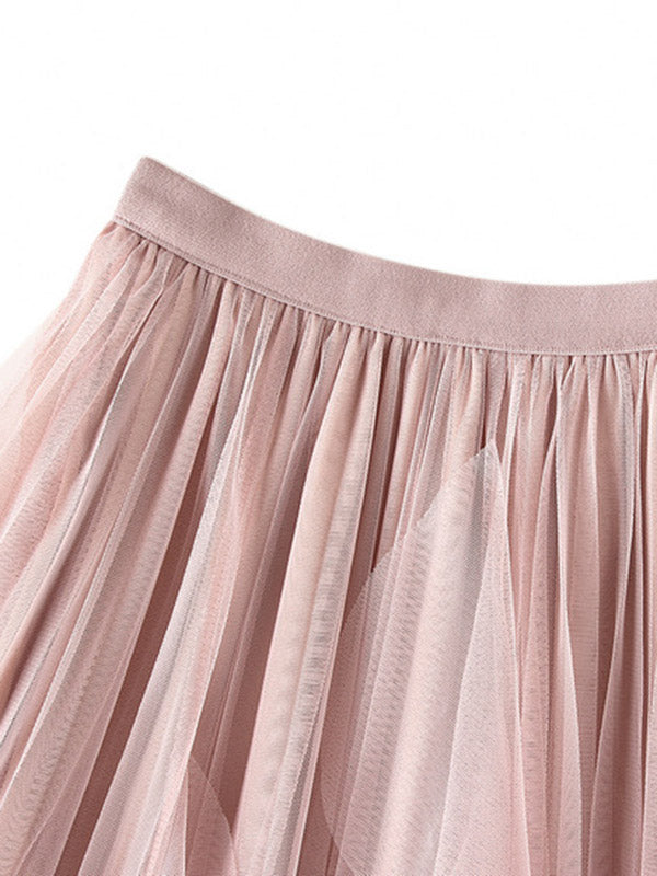 Original Stylish 7 Colors Falbala Gauze Skirt