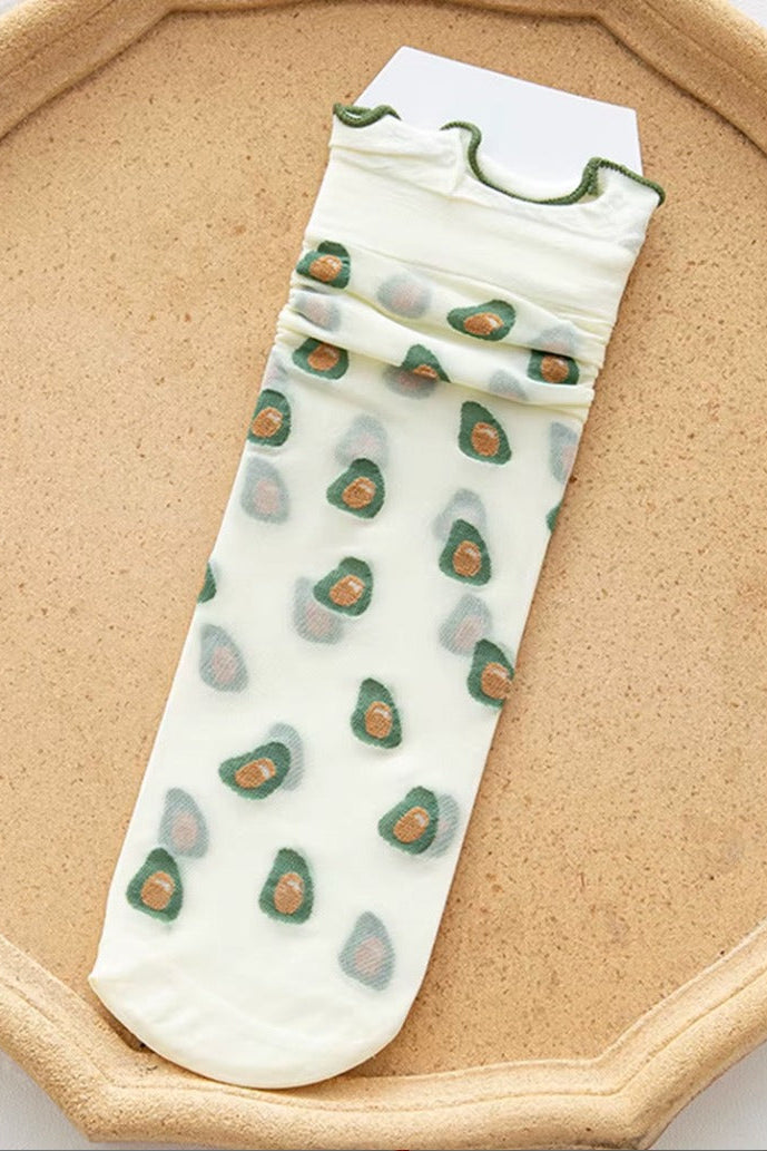 Whimsical Ruffle Edge Sheer Socks