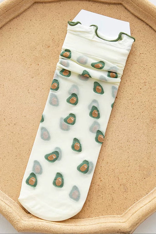 Whimsical Ruffle Edge Sheer Socks