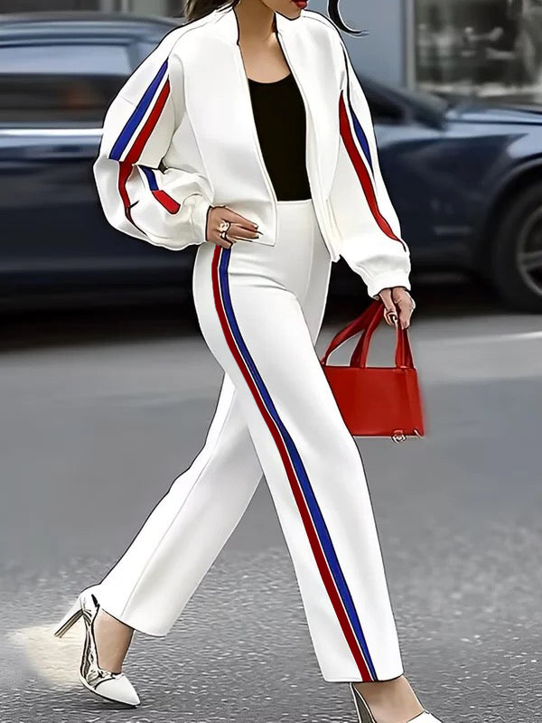 Column Striped Casual Pants Bottoms Trousers