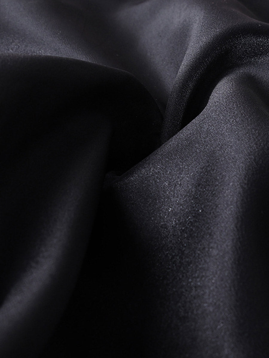 Elasticated Waist High Waisted Layered See-Through Solid Color Split-Joint Skirts Bottoms