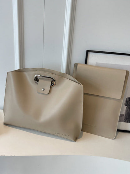 Two-Piece Set Hollow Solid Color Bags Accessories Handbags