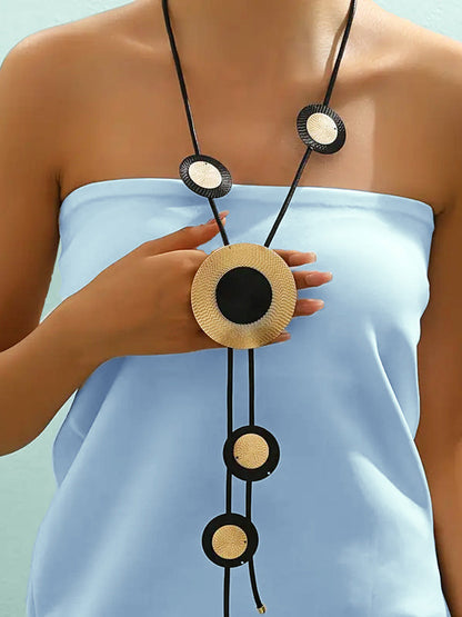 Geometric Round Cut Necklaces Accessories