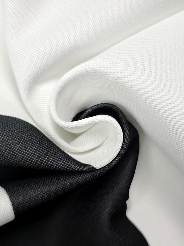 Lange Ärmel, lockere Kontrastfarbe, Blumendruck, geteilter Stehkragen, Jacken-Oberbekleidung 