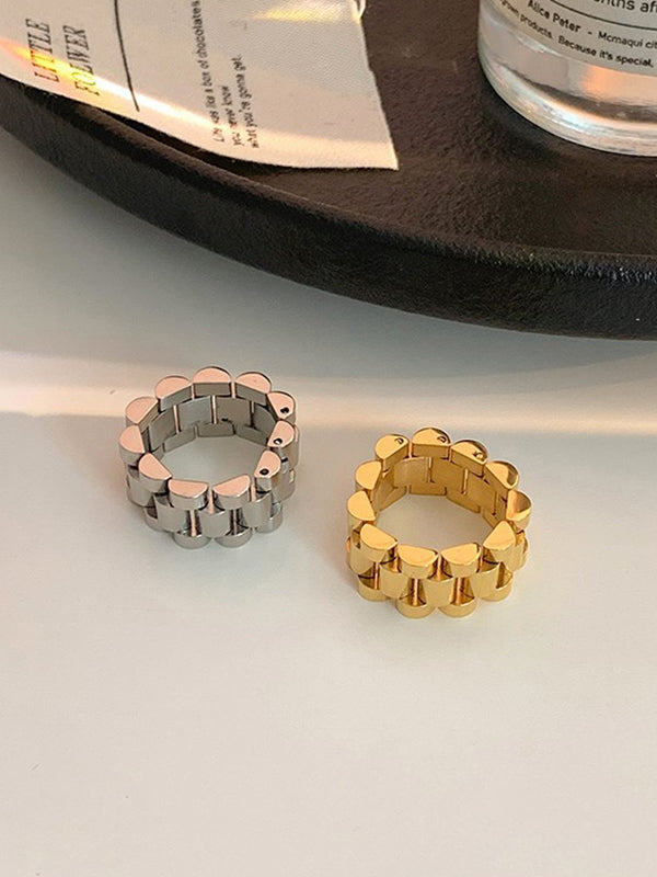 Bague originale, simple et cool, couleur unie 