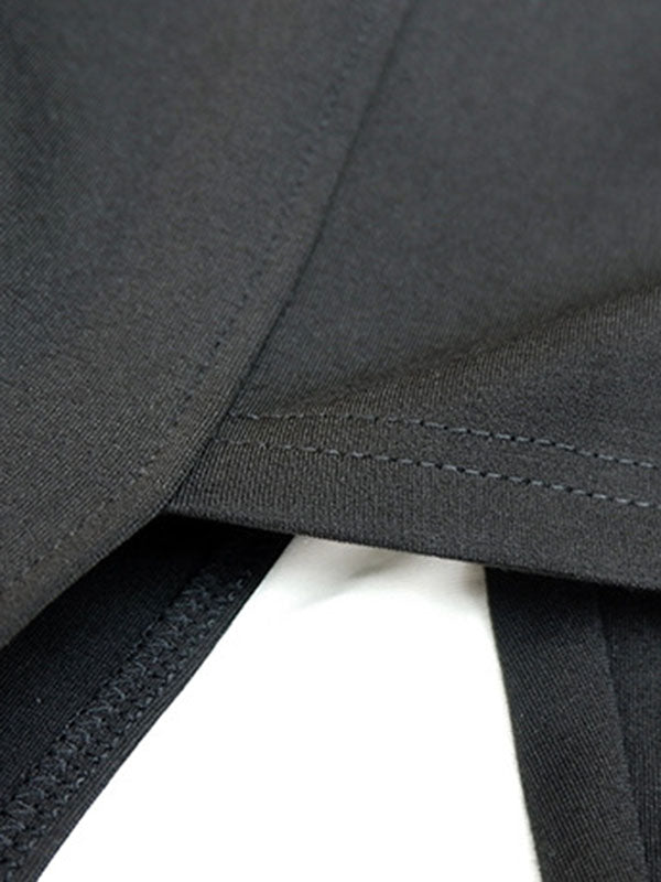 Pantalon décontracté à deux couleurs unies et irrégulières, création originale 