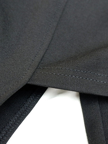 Pantalon décontracté à deux couleurs unies et irrégulières, création originale 