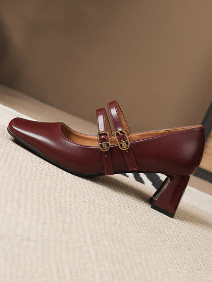 Escarpins à lacets et bout carré 