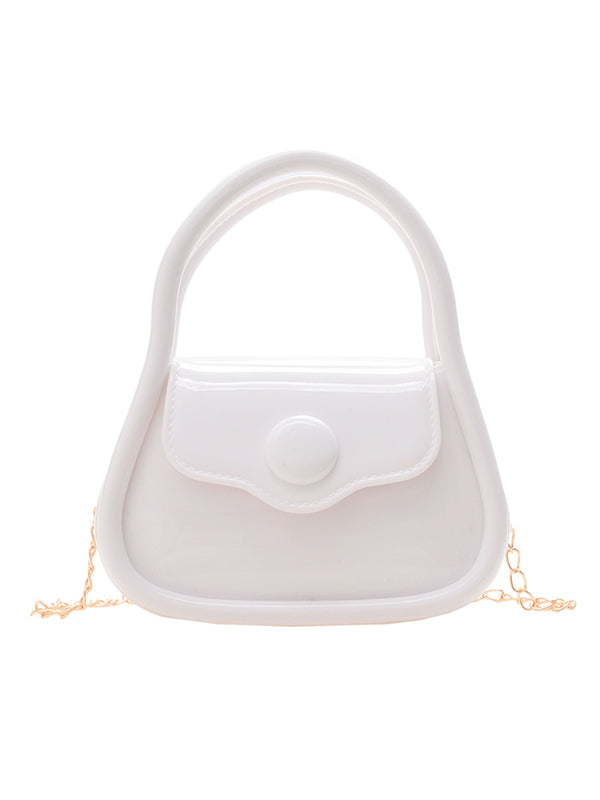 Chains Solid Color Crossbody Bags Satchels