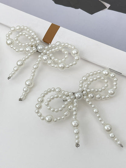 Irregularity Bow-Embellished Shiny Anklets
