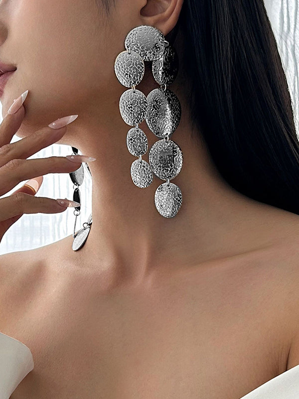 Geometric Tasseled Drop Earrings Necklaces Accessories