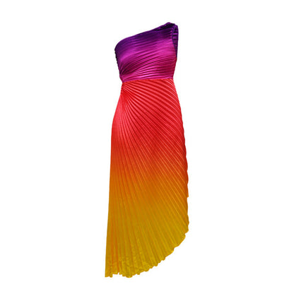 Amanda Pleated Cut-out Midi Dress