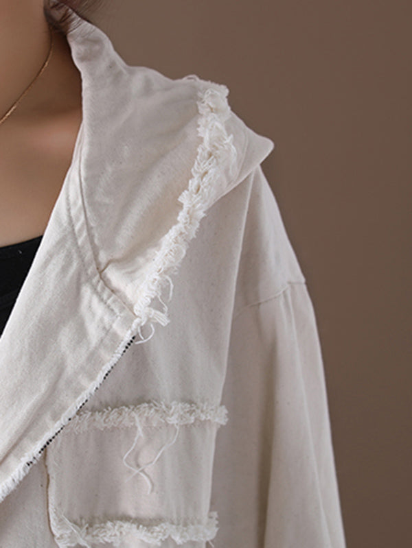 Original Solid Hooded Denim Outwear