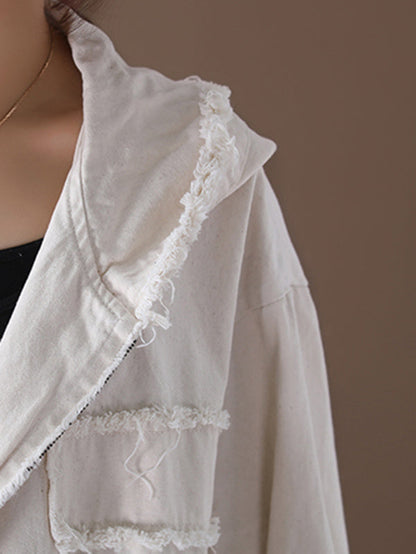 Original Solid Hooded Denim Outwear