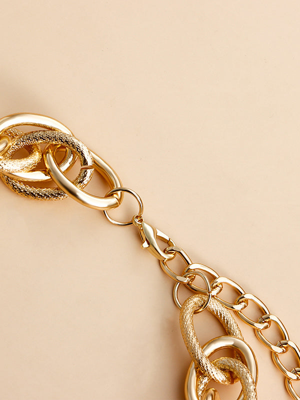 Solid Color Hollow Necklaces&Bracelet Accessories