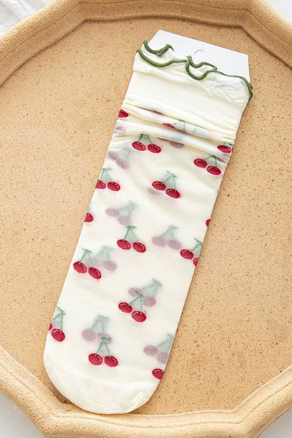 Whimsical Ruffle Edge Sheer Socks