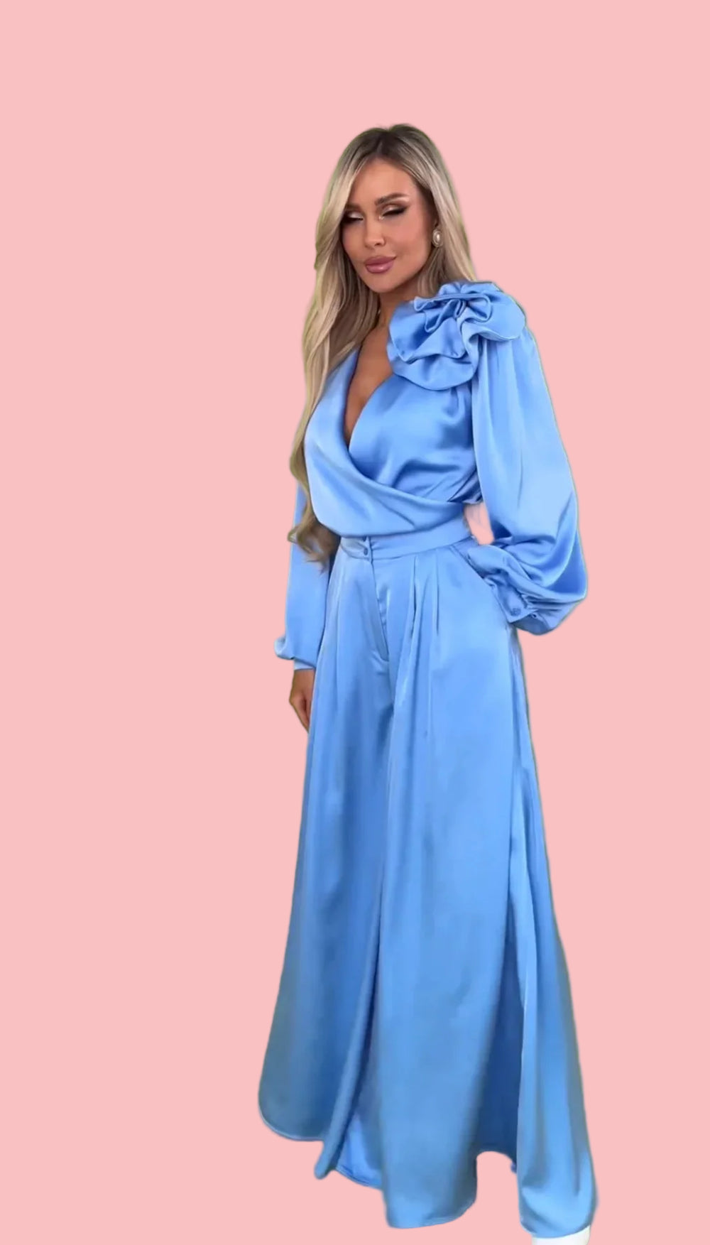 NEXT DAY DELIVERY SATIN BLUE SET