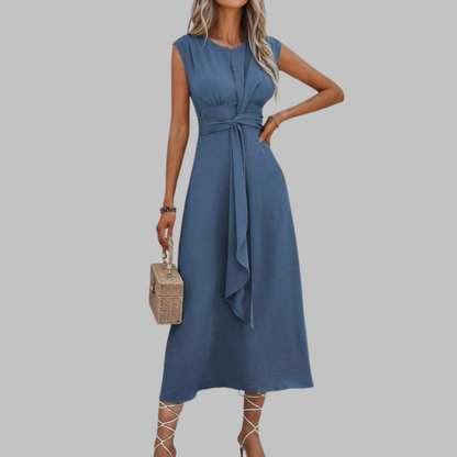 Bridgette™ | Elegant Sleeveless Round Neck Maxi Dress