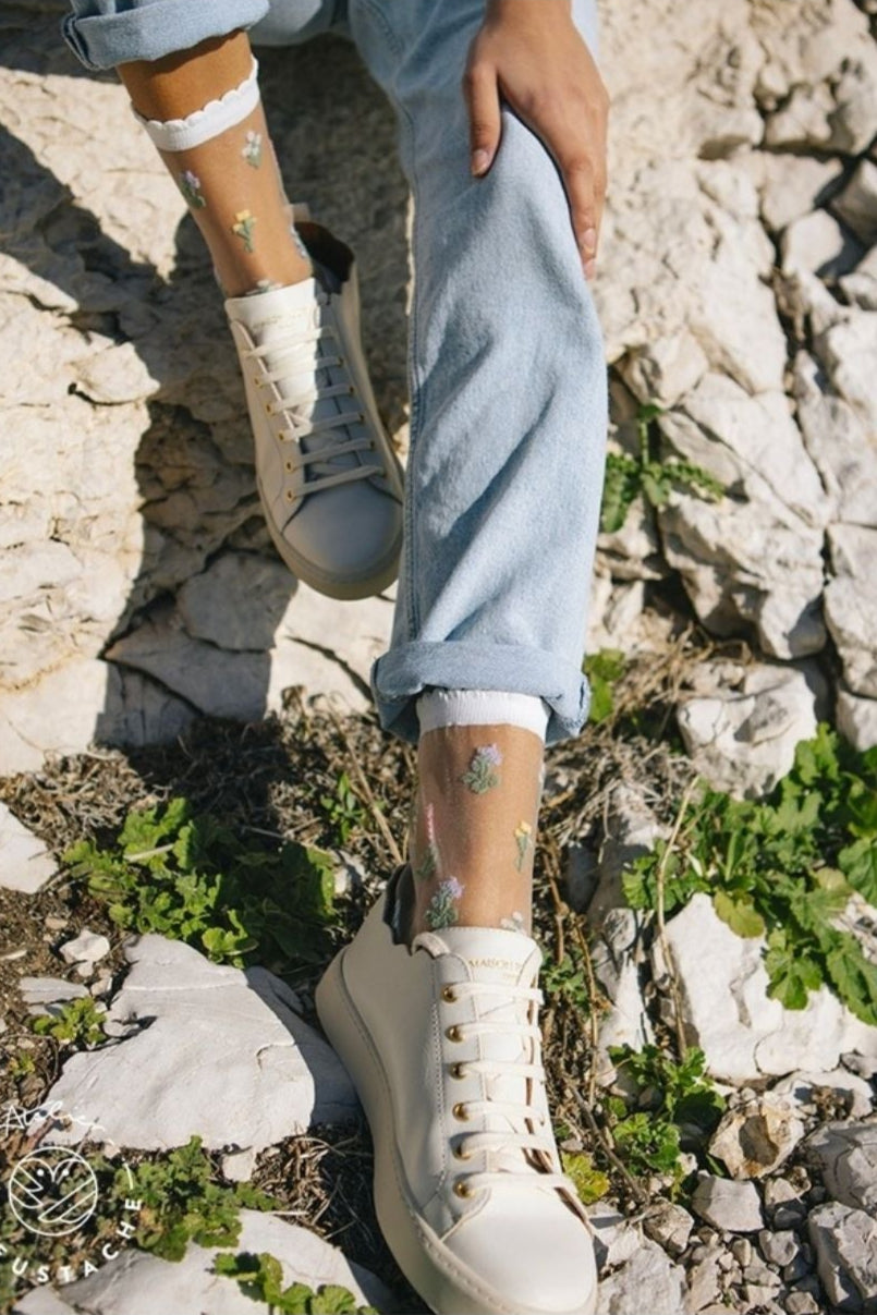 Fleurs Des Champs • Floral Sheer Socks