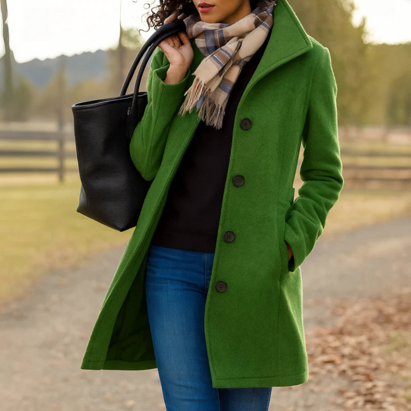 Aubrey™ | Classic Coat with Buttons