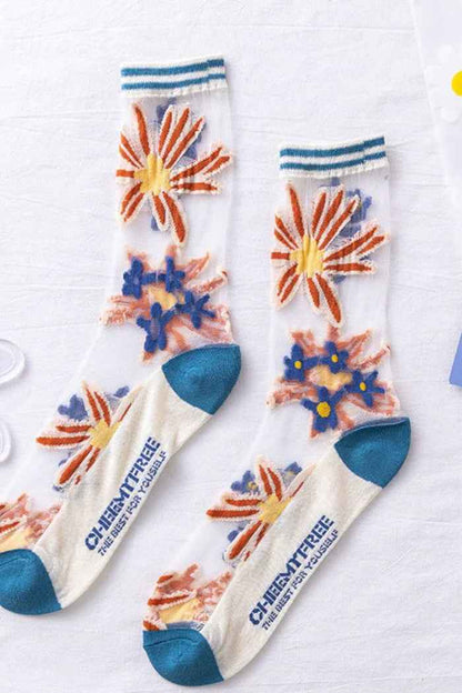 5-Pair Mesh Socks For Women