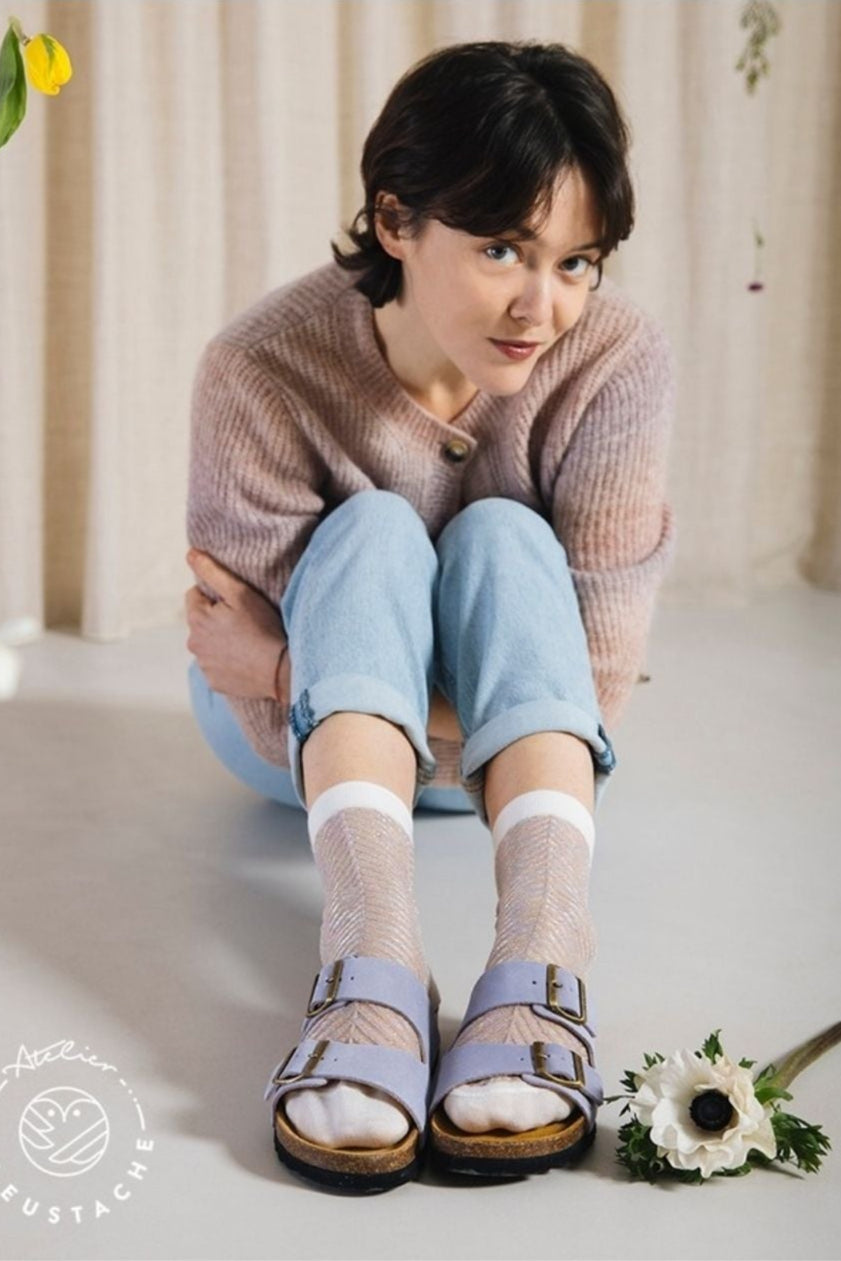 Iridescent Fir • Shiny Sheer Women's Socks