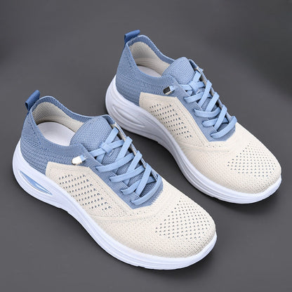 Breezy | Women's Mesh Lace Up Sneakers Air Cushion Walking Shoes