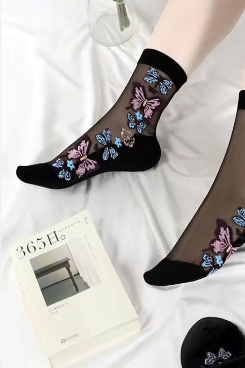 Butterfly Sheer Socks 2-Pack