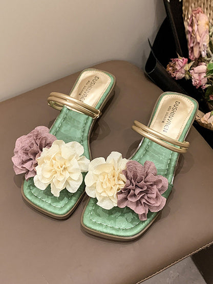 Flower Shape Open Toe Split-Joint Sandals