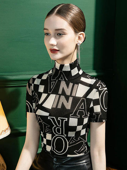 T-shirts à col montant imprimés Urban Skinny 