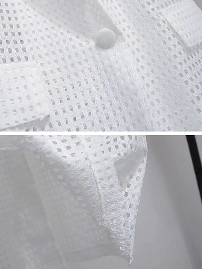 Original Simple Casual Solid Color Hollow Vest Outwear