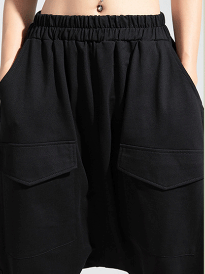 Zipper Original Simple Loose Solid Harem Pants