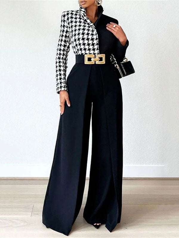 High Waisted Loose Pleated Split-Joint Pants Trousers