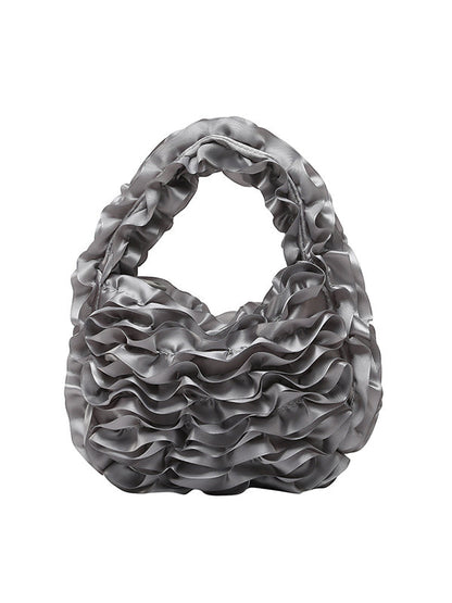 Ruffled Solid Color Mini Bags