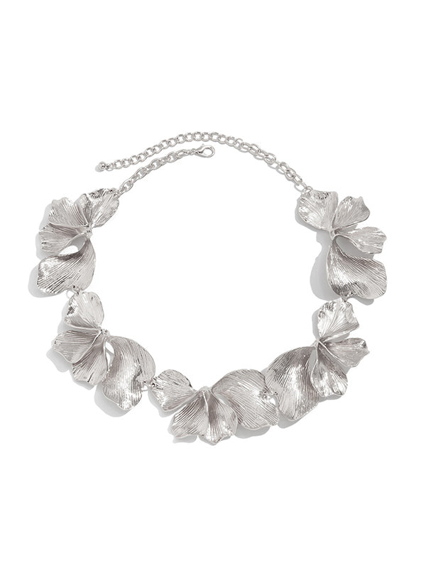 Flower Print Solid Color Necklaces Accessories