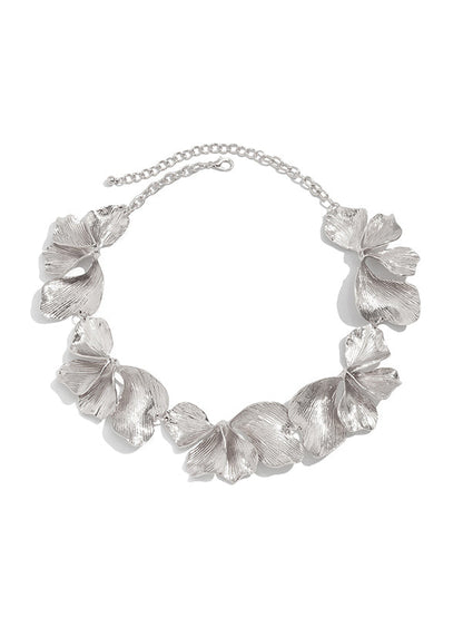 Flower Print Solid Color Necklaces Accessories