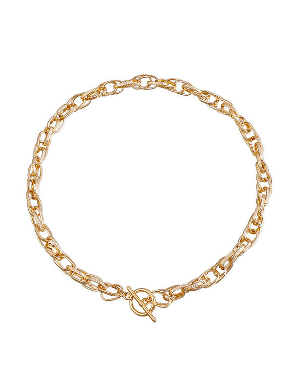 Chains Hollow Solid Color Dainty Necklace Necklaces Accessories GOLD One_size