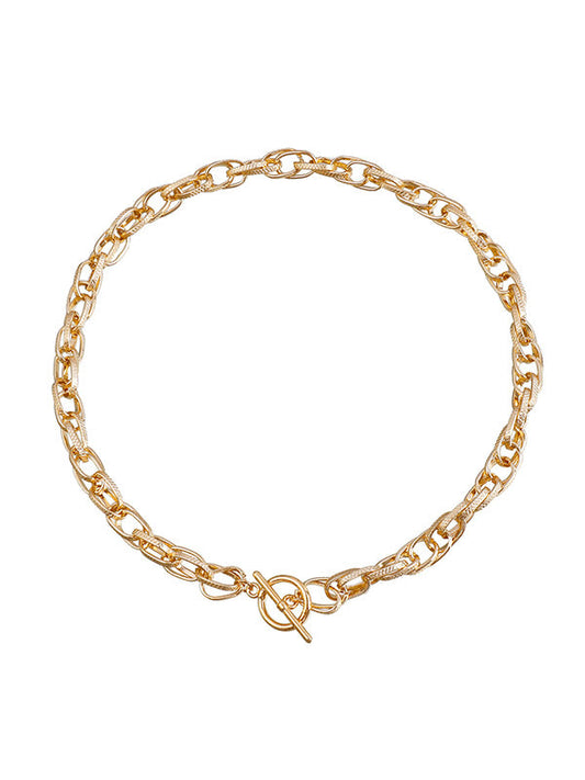 Chains Hollow Solid Color Dainty Necklace Necklaces Accessories GOLD One_size